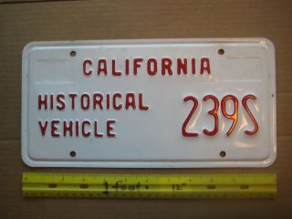 License Plate,  California,  Historical Vehicle,  239 S