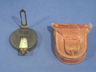 Vintage Keuffel,  Esser Co.  Land Surveyor Survey Compass In Orig.  Leather Case