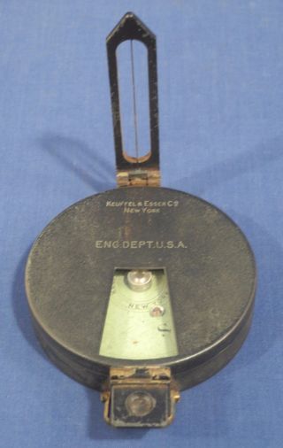 Vintage Keuffel,  Esser Co.  Land Surveyor Survey Compass in Orig.  Leather Case 2