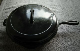Erie Griswold Cast Iron 8 Skillet 2508A With Hinged Lid 2532 Double Pour Spout 2