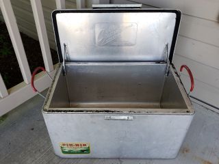 Vintage 50 ' s Pik Nik Aluminum Ice Cooler By Cronstroms 22 
