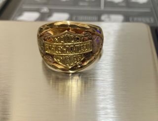 Harley Davidson Gold 10k Ring Solid 8.  3g