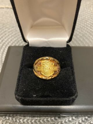 HARLEY DAVIDSON GOLD 10K Ring Solid 8.  3g 4