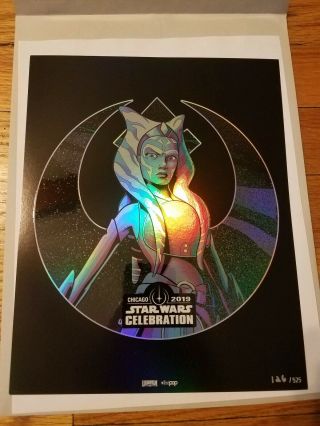 Star Wars Celebration Chicago Jedi Master Vip Exclusive Ahsoka Tano Le 525 Print