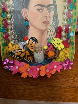 Frida Kahlo Craft Frame Mexican Folk Art 3D Diorama ShadowBox 3’X5’One Of A Kind 5