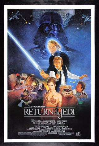 Return Of The Jedi ✯ Cinemasterpieces 1sh Star Wars Movie Poster 1983