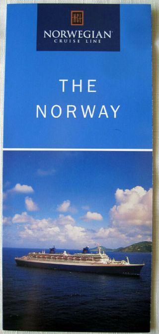 Ss Norway Folder - - Norwegian Cruise Line - - Photos,  Deck Plans