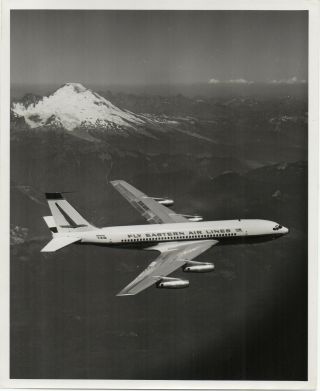 Large Vintage Photo - Eastern Air Lines Boeing 720 In - Flight