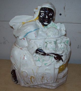 Mccoy Mammy W/ Cauliflower Cookie Jar " Black Memorabilia "
