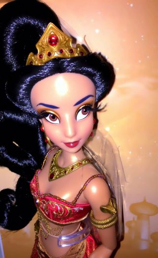 SIGNED D23 Expo Disney Aladdin Red Slave Jasmine 17” Doll Limited Edition 500 2