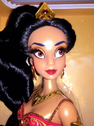 SIGNED D23 Expo Disney Aladdin Red Slave Jasmine 17” Doll Limited Edition 500 3