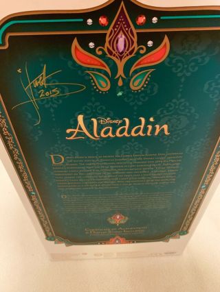 SIGNED D23 Expo Disney Aladdin Red Slave Jasmine 17” Doll Limited Edition 500 5
