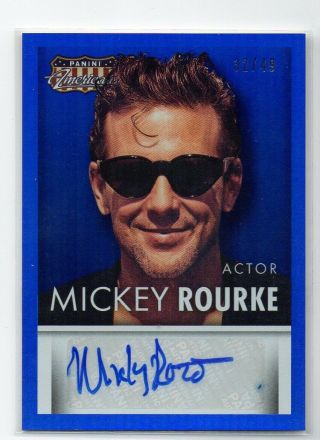2015 Panini Americana Mickey Rourke Autograph Auto Iron Man Blue 
