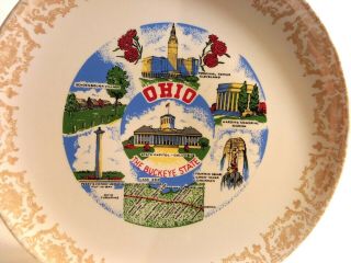 Collectable Souvenir State Of Ohio 9 " Plate