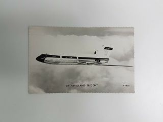 Bea De Havilland Trident Black & White Postcard