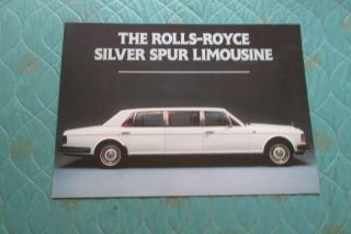 Auc131 Rolls Royce Silver Spur Limousine Sales Brochure With French Text