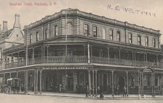 Vintage Postcard Duncans Gresham Hotel Adelaide South Australia 1900s