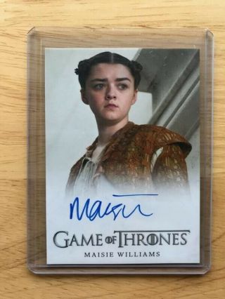 Game Of Thrones Season 5 Maisie Williams As Arya Stark Autograph Card
