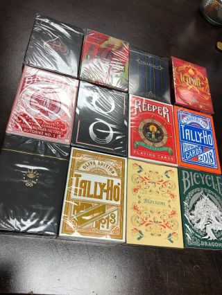 Playing Cards 12 Decks Theory 11 Bicycle Tally - Ho Ellusionist Cardistry Noc
