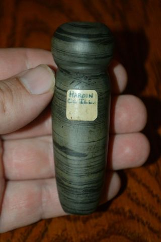 Unusual Banded Slate Woodland Tube Pipe Hardin Co,  Illinois 3.  25 X 1 Great Piece