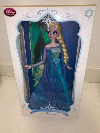 Disney Store Frozen Snow Queen Elsa 17” Doll Limited Edition 2500