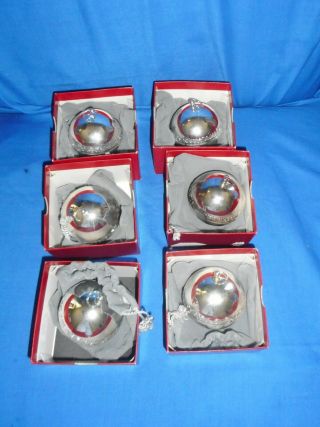 6 Wallace Annual Silver Christmas Bell All 20013 Christmas Ornament