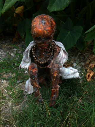 Elongated Skull Skeleton Voodoo Doll Mummy Potc Poppet Tattoo Sideshow Gaff