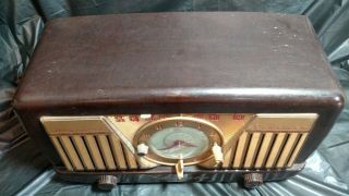 MAJESTIC RADALARM 5C - 2 Bakelite Tube Alarm Clock Radio - Rare Antique Art Deco 2