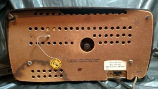 MAJESTIC RADALARM 5C - 2 Bakelite Tube Alarm Clock Radio - Rare Antique Art Deco 3
