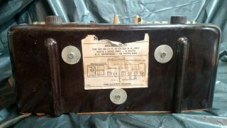 MAJESTIC RADALARM 5C - 2 Bakelite Tube Alarm Clock Radio - Rare Antique Art Deco 4