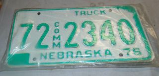 Nebraska Licence Plates,  1976,  Set Of (2),  Chase County,  Nos,  Truck,  T