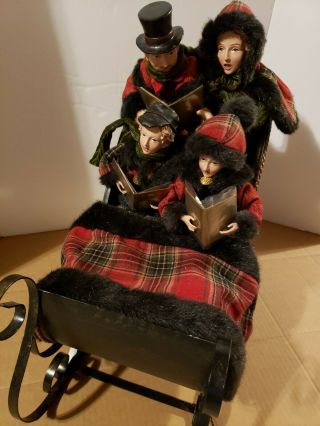 Dickens Carolers In Chocolate Sleigh By Valerie H210043 Rtl $199