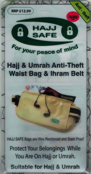 Hajj Safe Anti - Theft Hajj Umrah Travel Waist Bag Ihram Belt Pilgramage Bag