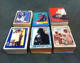 500 Non - Sport Trading Cards (1970s/80s/90s) Star Wars - Tv - Movies - Music & More