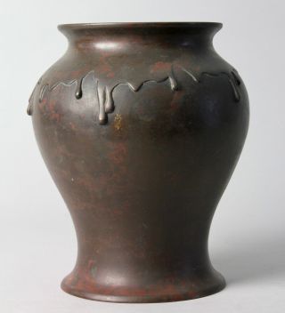 Art Deco Signed Bronze Vase U30