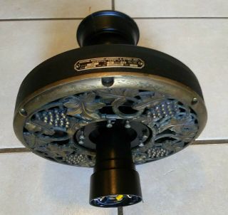 Hunter Ceiling Fan Motor Black & Antique Brass Grapeleaf Cover 22304