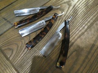 3 Old 14/16 French Straight Razor Roger Prat Thiers Only For Bearnbite