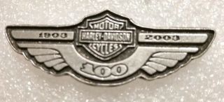 Custom Made Harley Davidson Themed 100th Anniversary 1903 - 2003 Pin