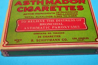 Dr.  R.  Schiffmann ' s ASTHMADOR CIGARETTES w/24 Cigarettes.  1920 ' s - - - 30 ' s 2