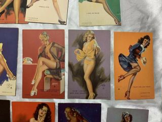 14 Vintage Uncirculated Mutoscope Arcade Pinup Girl Cards 1940 s semi - nude Lady 5