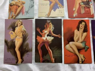 14 Vintage Uncirculated Mutoscope Arcade Pinup Girl Cards 1940 s semi - nude Lady 6