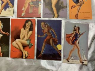 14 Vintage Uncirculated Mutoscope Arcade Pinup Girl Cards 1940 s semi - nude Lady 7