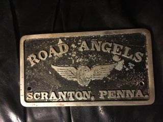 Vintage Car Club Plate Plaque Road Angels Scranton,  Penna