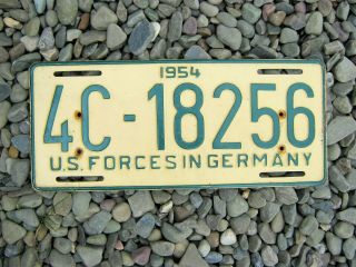 1954 U.  S.  Forces In Germany License Plate
