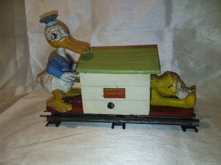 1936 Donald Duck & Pluto Handcar Toy Lionel Corp York 1107 Walt Disney
