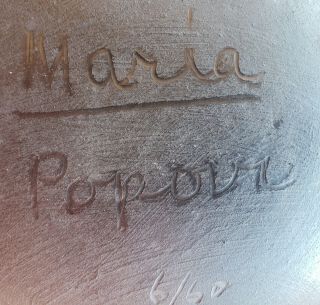 Maria - Popovi Blackware feather bowl,  1960 5