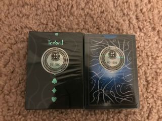 Set Of Two Tendril Playing Cards Numbered Limited To 500 31/500