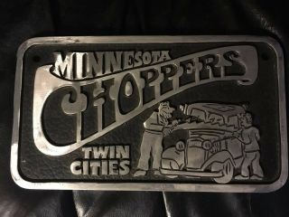 Vintage Car Club Plate Plaque Minnesota Choppers