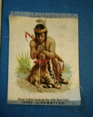 3 Old antique Native American Indian silk tobacco advertisement Zira Cigarettes 5
