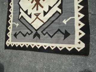 Navajo rug,  crystal pattern circa 1930 large 55 by 81 inches 12